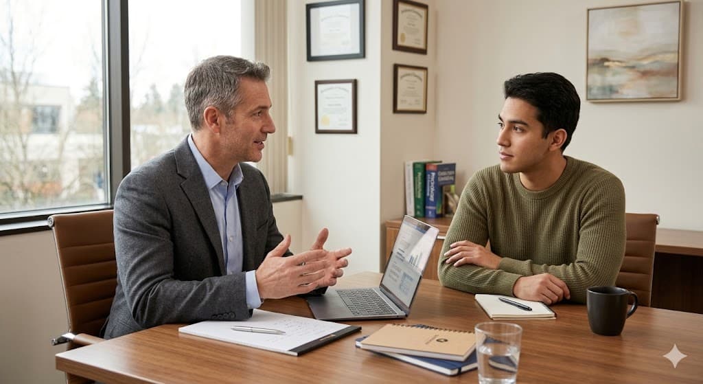 Professional planning their career path