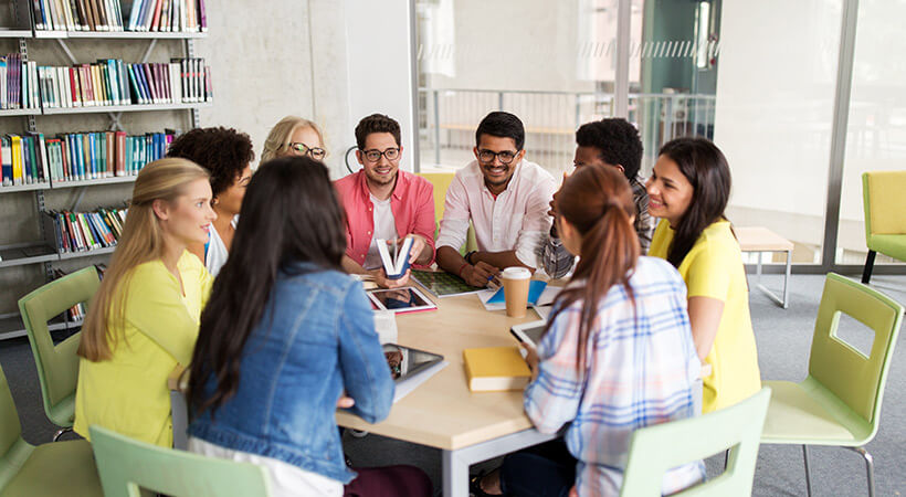 College students participating in professional readiness modules